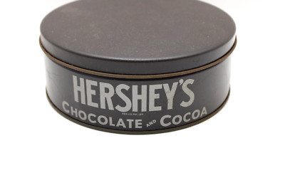 Hershey's Chocolate and Cocoa Round Tin 7 1/4 Inches Vintage