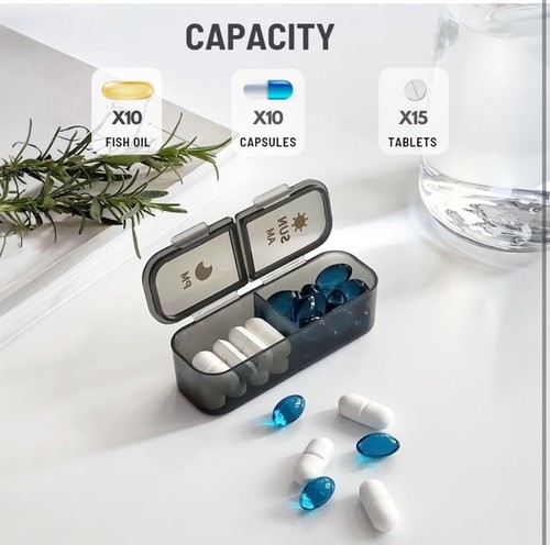 Weekly Medicine Organizer Pill Box Am Pm 7 Day Pill Case Daily Pill Container - Picture 8 of 8