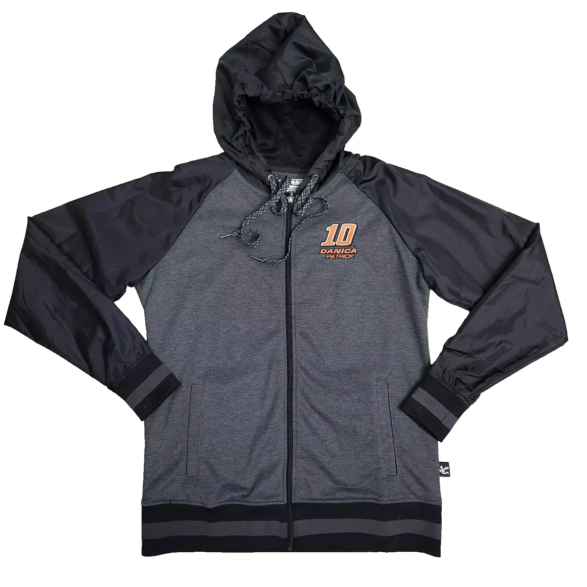 Chase Authentics NASCAR Danica Patrick 10 Jacket w Hood Size XXL Gray Full Zip