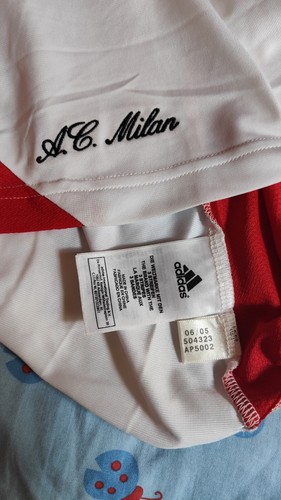 Maglia Allenamento Adidas AC Milan 2005 Bianca Match Worn Size M - Foto 7 di 9