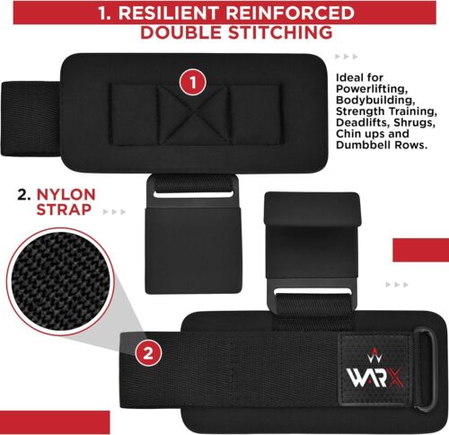 Gym Straps Hook bar Power Weight Lifting Training Wrist Support Lifting Gloves - Picture 5 of 5