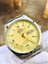 Rare Orient Tristar Automatic Lume Hands SAB0C002C Champagne Dial  Made in Japan