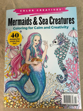 Mermaids  Sea Creatures Coloring Book  40 Designs For Stress-free Fun 