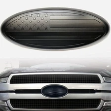 9" Front Grille Tailgate American Flag Emblem Overlay Fit for F-150 F-250 F-350