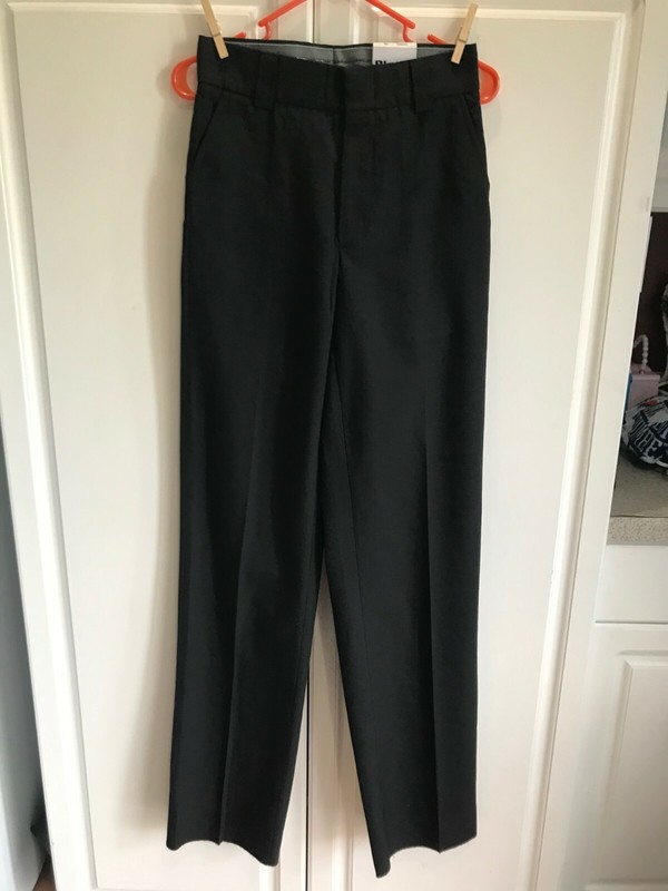 New Blauer Mens Uniform Work Pants Size 28 Reg Black Serge Weave Trouser