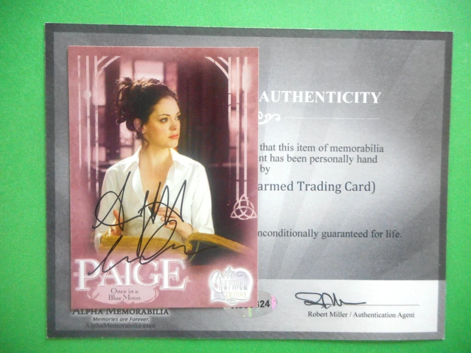 Alyssa Milano signed PAIGE Inkworks CHARMED ONCE IN A BLUE MOON Card #29 W/COA - Image 2 of 4