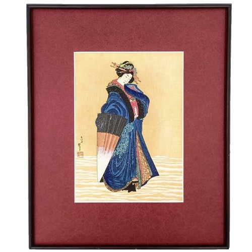 Vintage Japanese WOODBLOCK PRINT Shinagawa Kyoto Hanga-In Tokyo