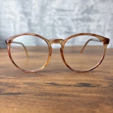 Kenmark Gallery Royal Eyeglass Frames Gray Amber 1980s Retro Plastic 55-20-140