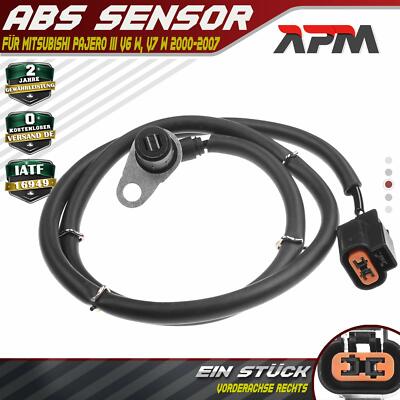 1x ABS Sensor Vorderachse Rechts für Mitsubishi Pajero III V6 W, V7 W 2000-2007