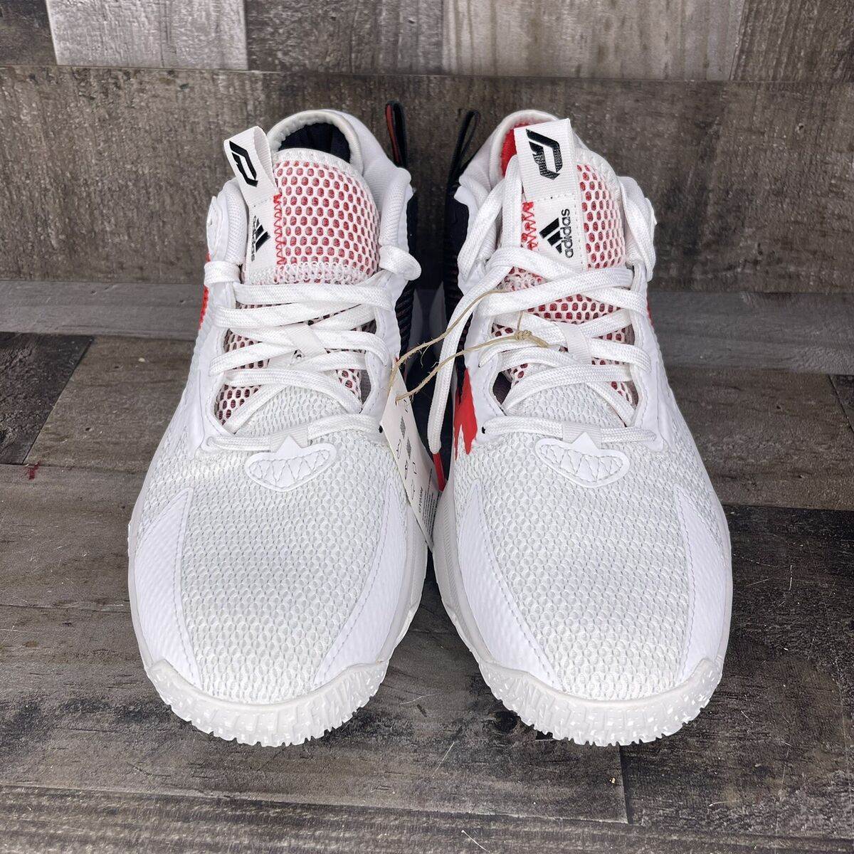Adidas DAME 8 Damian Lillard White Red Basketball Shoes Adidas DAME 8 Damian Lillard White Red Basketball Shoes