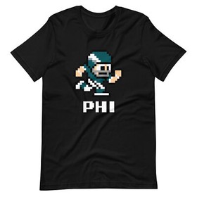 Philadelphia Eagles NES Football Player 8-bit Tecmo Super Bowl Nintendo T-Shirt
