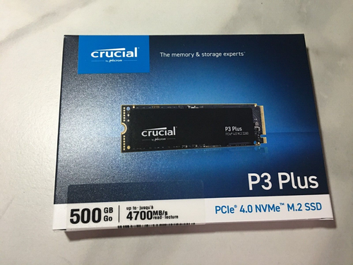 Crucial 500GB P3 Plus PCle 4.0 NVMe M.2 SSD, (CT500P3PSSD8), New