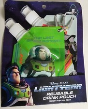 Disney's Pixar BUZZ LIGHTYEAR Reusable Drink Pouch  10oz - New
