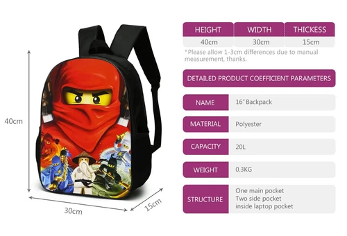 Ninjago Anime 3tlg/Set Rucksack Schüler Schule Umhängetasche Backpack Kinder 2024 - Bild 11 von 33