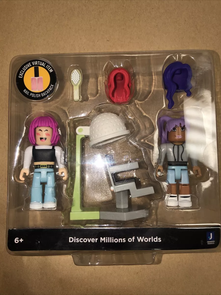 Roblox Action Collection Brookhaven Hair & Nails Action Figures w/ Virtual  item