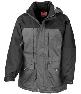 Result Multi-function Mens Winter Jacket BLACK/GREY SMALL FREE P&P