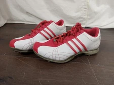 Adidas Golf Cleats Women Size 8.5 Lace up Adiwear Thin Teck Red / White
