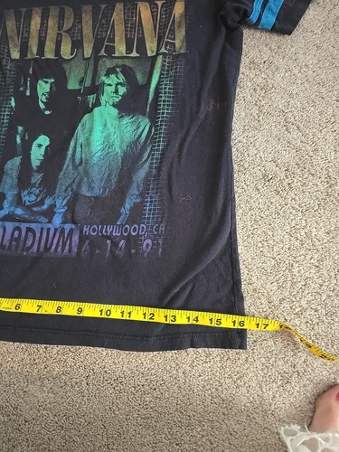 Camisa ajustada vintage 1991 Nirvana Tour Palladium Hollywood CA Tour talla pequeña - Imagen 7 de 9