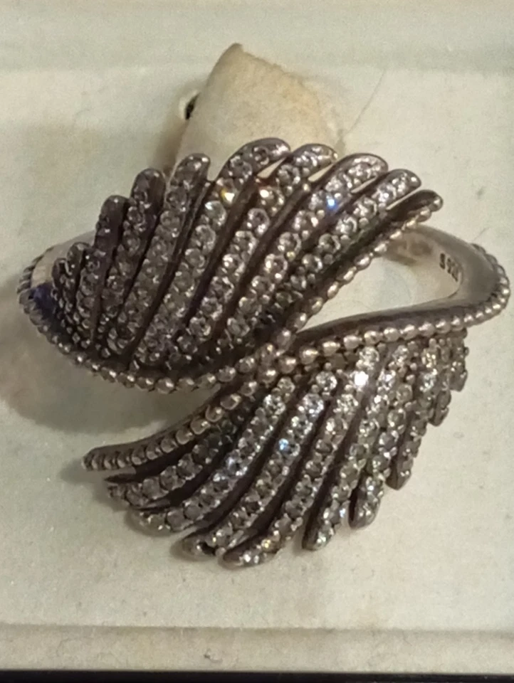 Vintage Anello In Argento Piume Pandora - Immagine 2 di 4