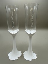 Perrier-Joet Daniel Arsham Crystal Flutes White Anemone Stem Pair