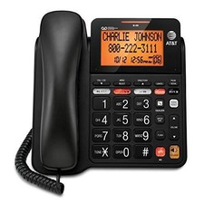 AT T CD4930 Corded Phone with Digital Answering System and Caller ID
