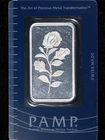 Pamp Suisse 1 Ounce Silver Bar ROSE in Assay .999 Fine - No Spots