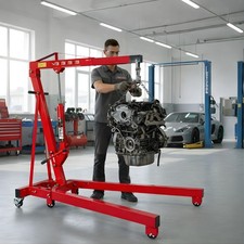 1 Ton Hydraulic Folding Engine Crane Hoist Lift Stand 1000kg Garage Workshop