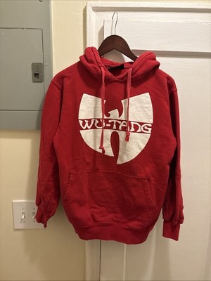Men s Wu Wear Wu Tang Clan Pullover Hoodie Size Small Red