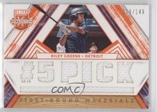2019 Elite Extra Edition First Round Materials Orange 16/149 Riley Greene 0ey7