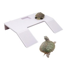 Turtle Tank Plastic Basking Platform Ramp Suction Cup Tortoise Habitat Climb