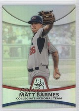 2010 Bowman Platinum Prospects Thin Stock Refractor /999 Matt Barnes #PP30 0c2