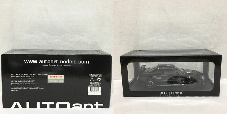 AUTOart 1/18 Nismo R34 GT-R Z-tune Negro Perla Diecast Modelo BNR34 JDM Usado Foto 3 de 4