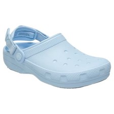 Crocs at Work Unisex Classic Slip Resistant Work Clog Blue Frost No Import Fees