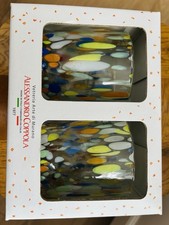 Alessandro Coppola Murano 300ml X 2 tazze in vetro prezzo consigliato £50 nuovo imballato