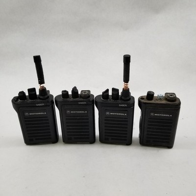 Lot Of 4 Motorola Systems Saber Handie Talkie FM radio H99SA + 057H Parts Repair