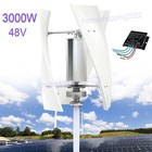 3KW Vertical Wind Turbine Generator & Hybrid MPPT Controller 48V Power Windmill