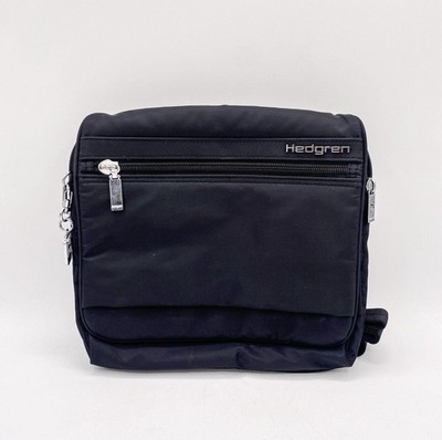 HEDGREN Inner City Sputnik Crossbody Shoulder Bag RFID BLOCKING Black Flap 9 