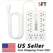 17-in-1 Surge Protector Power Strip with 11AC Outlets, 4USB & 2 Type-C Ports