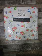 MAINSTAYS 4 Piece Queen Size Floral Sheet Set