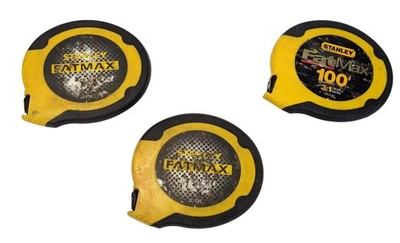 *Lot Of 3* Damaged Stanley FatMax 100 Ft. Tape Measure - P/N 34-130