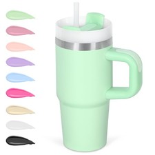 Cosictic 14 Oz Tumbler with Handle and Straw for Kids, Stainless Steel Double...