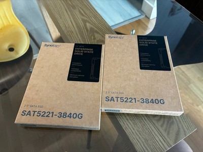 2x Synology SAT5220 Series 3.84TB SATA SSD Drive SAT5221-3840G