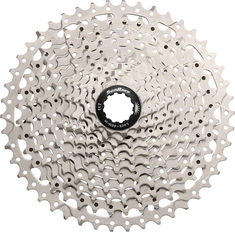 MS8 11 Speed Cassette - SunRace MS8 Cassette - 11 Speed, 11-46t, Silver -