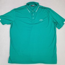 Callaway Men's Opti-Dri Golf Polo Shirt Size XXL Teal Green Short Sleeve Casual