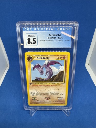 Aerodactyl (1st Edition) graded CGC 8.5 for sale on eBay