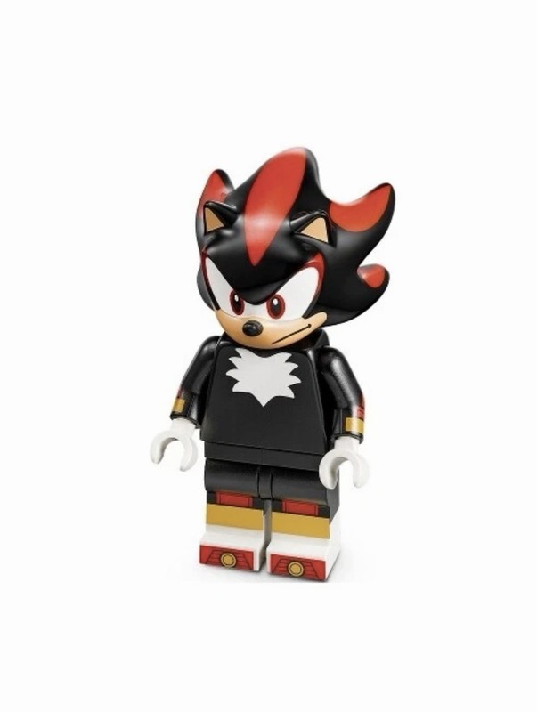 LEGO® Shadow the Hedgehog Minifigure Sonic Black son012 Closed Mouth