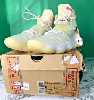 Off-White Nike Hyperdunk 2017 Flyknit  The Ten  Size 8 AJ4578 100