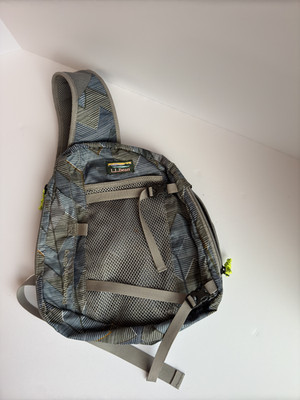 LL Bean Stowaway Sling 13  Backpack Carrying Bag Blue Nylon Lightweight Outdoors