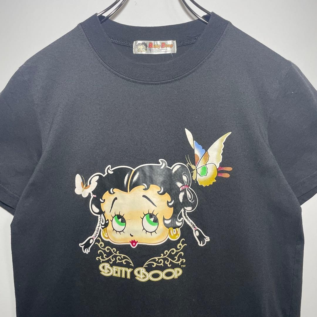 Betty Boop T-Shirt Actual Size Big Logo Old Clothes Women Rare Band Animation Mo