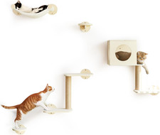 Mensole Da Parete per Gatti, Set Arrampicata per Gatti Da Parete Di 5 Pezzi, Pia